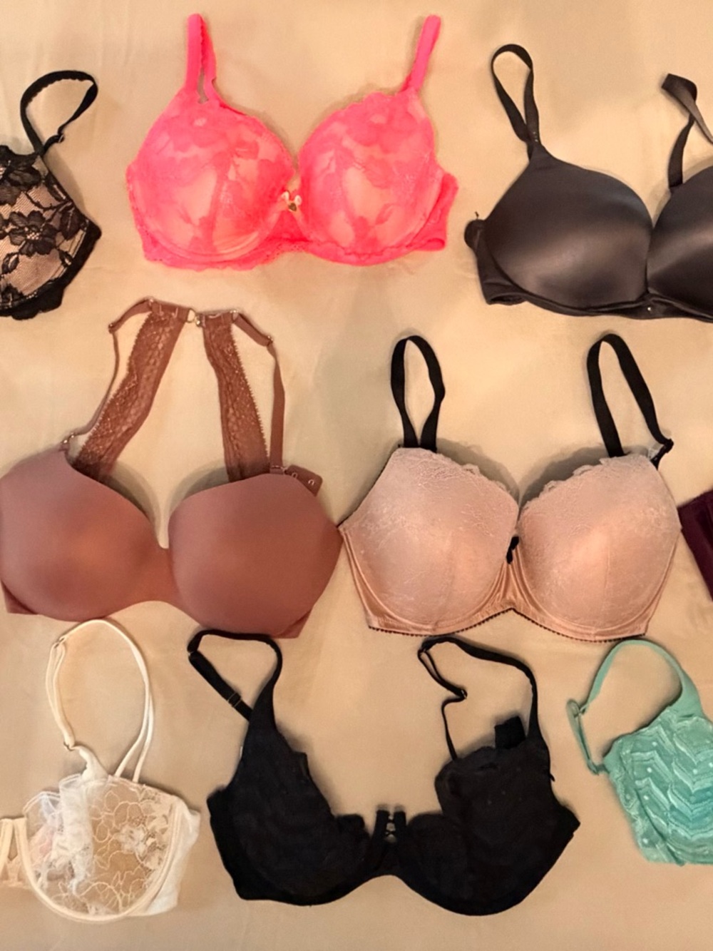 Premium Mixed Brand Bra Lot- Victoria Secret, Montelle, Parfait-34DD, 36D, 36DD